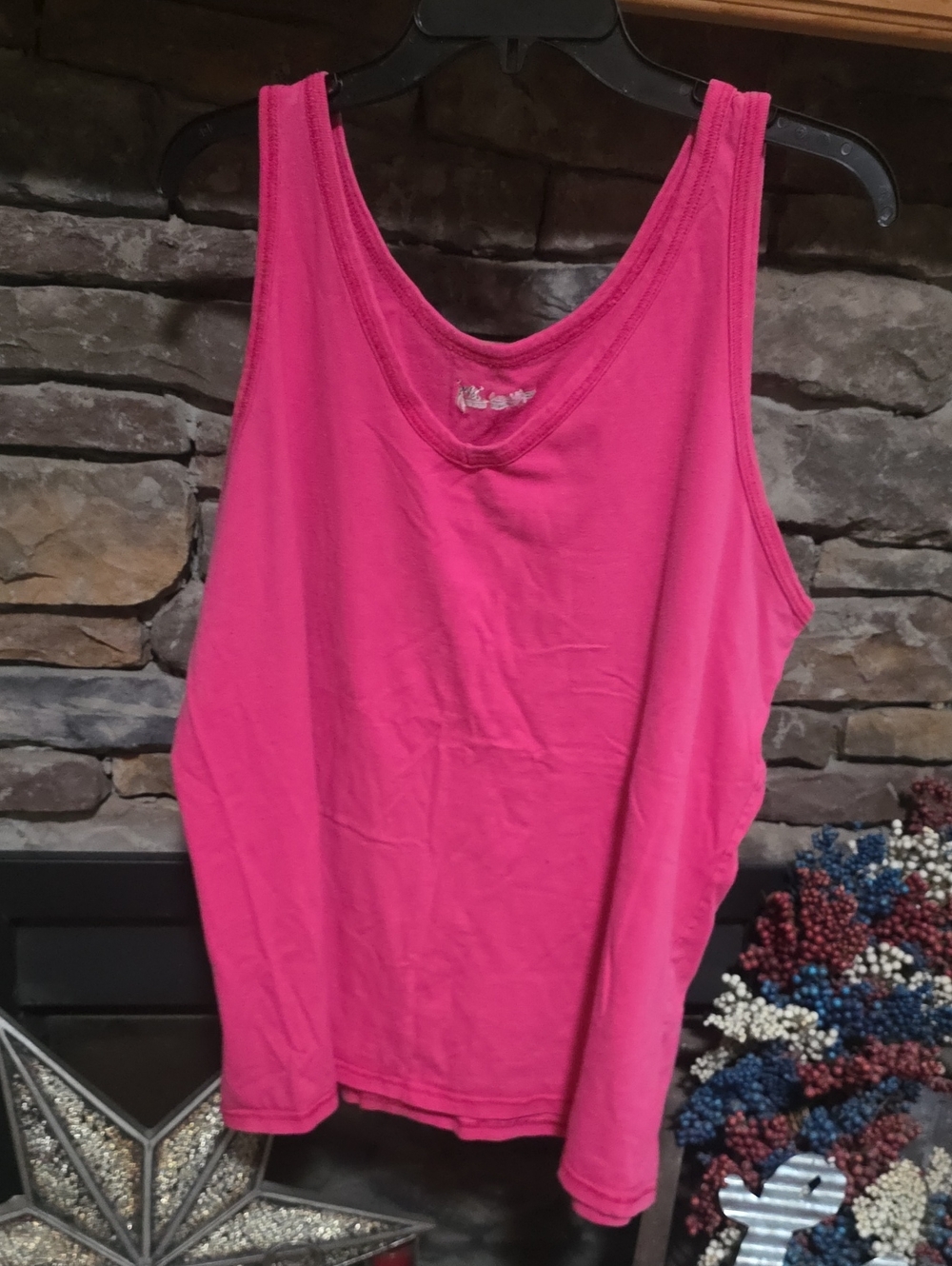 Pink Casual Tank Top Sz 2X (18W-20W)